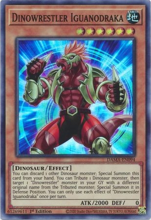 Dinowrestler Iguanodraka - DAMA-EN094 - Super Rare 1st Edition