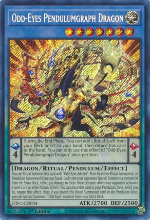 Odd-Eyes Pendulumgraph Dragon - DIFO-EN034 - Secret Rare 1st Edition