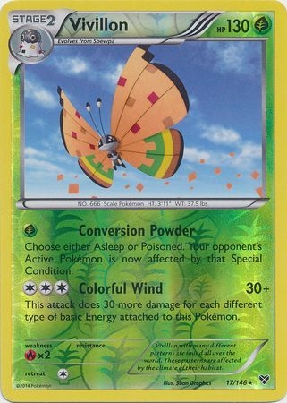 Vivillon (High Plains [Orange]) - 17/146 - Holo Rare Reverse Holo