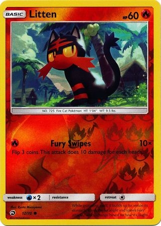 Litten - 12/70 - Common Reverse Holo