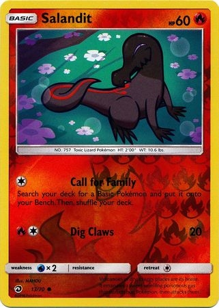 Salandit - 13/70 - Common Reverse Holo