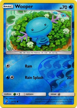 Wooper - 25/70 - Common Reverse Holo