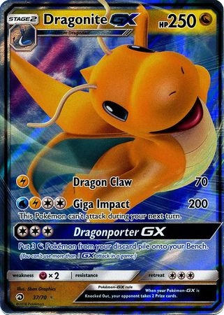 Dragonite GX - 37/70 - Ultra Rare