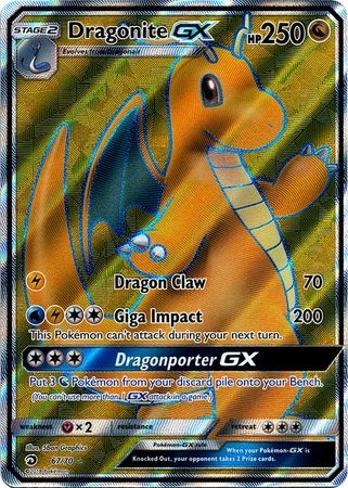 Dragonite GX - 67/70 - Full Art Ultra Rare