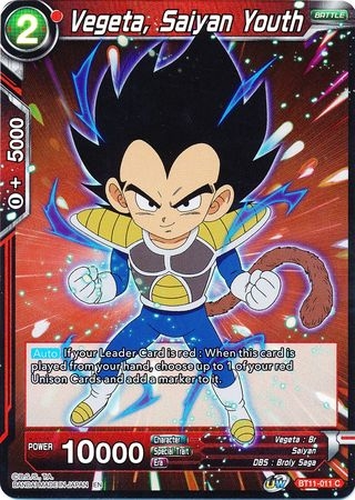 Vegeta, Saiyan Youth - BT11-011 - Common
