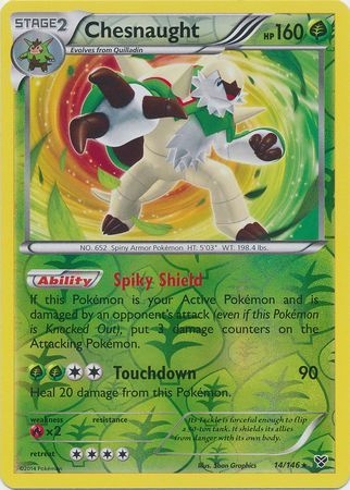 Chesnaught - 14/146 - Holo Rare Reverse Holo