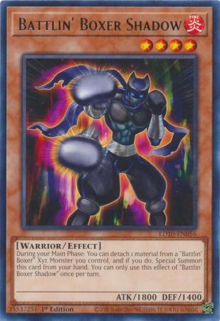 Battlin' Boxer Shadow - LD10-EN056 - Rare 1st Edition