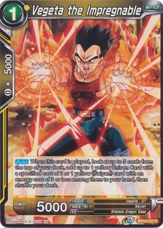 Vegeta the Impregnable - BT10-107 - Common