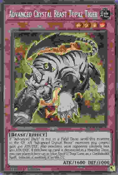 Advanced Crystal Beast Topaz Tiger - BLCR-EN013 - Secret Rare 1st Edition