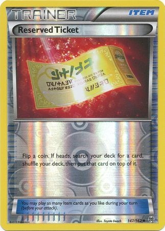 Reserved Ticket - 147/162 - Uncommon Reverse Holo