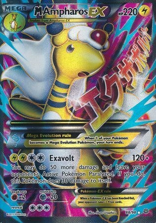 M Ampharos EX - 88/98 - Full Art Ultra Rare