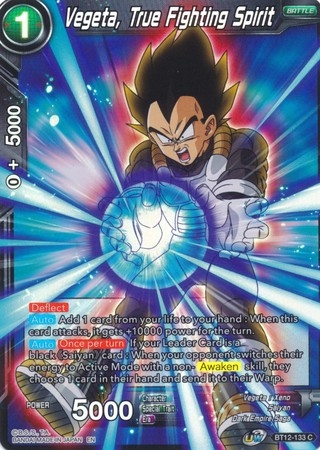 Vegeta, True Fighting Spirit - BT12-133 - Common Foil