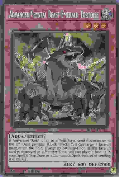 Advanced Crystal Beast Emerald Tortoise - BLCR-EN012 - Secret Rare 1st Edition