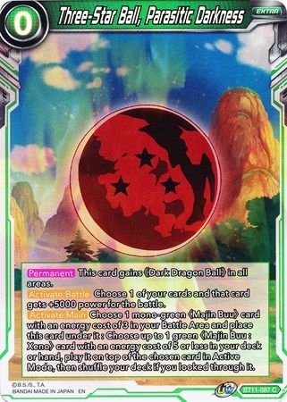 Three-Star Ball, Parasitic Darkness - BT11-087 - Common