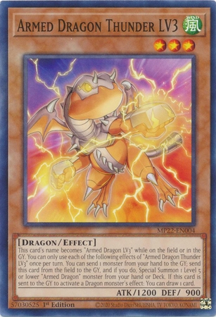 Armed Dragon Thunder LV3 - MP22-EN004 - Common 1st Edition