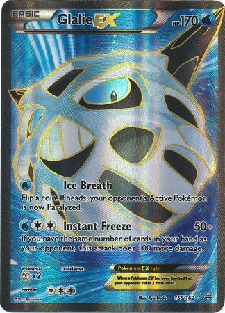 Glalie EX - 155/162 - Full Art Ultra Rare