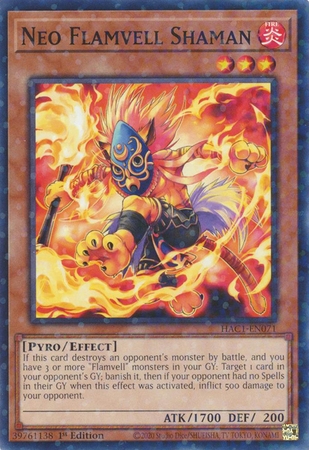 Neo Flamvell Shaman - HAC1-EN071 - Duel Terminal Common Parallel 1st Edition