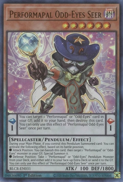 Performapal Odd-Eyes Seer - BLCR-EN031 - Ultra Rare 1st Edition