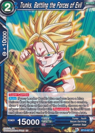 Trunks, Battling the Forces of Evil - BT12-037 - Uncommon