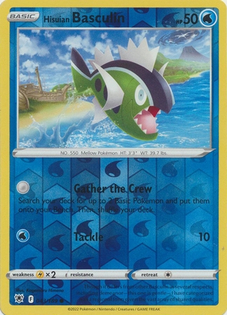 Hisuian Basculin - 043/189 - Common Reverse Holo
