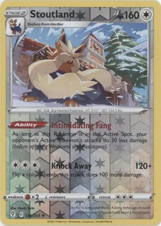 Stoutland - 135/203 - Rare Reverse Holo