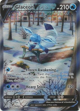 Glaceon V - 175/203 - Alternate Art Ultra Rare