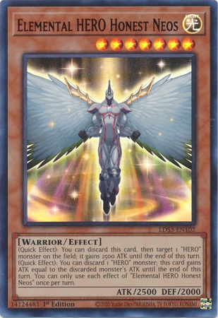 Elemental HERO Honest Neos (Red) - LDS3-EN102 - Ultra Rare 1st Edition