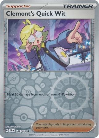 Clemont's Quick Wit - 167/191 - Uncommon Reverse Holo