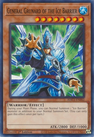 General Grunard of the Ice Barrier - HAC1-EN042 - Common 1st Edition