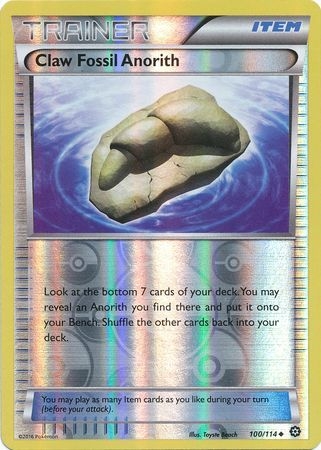 Claw Fossil Anorith - 100/114 - Uncommon Reverse Holo
