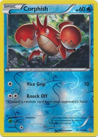 Corphish - 42/160 - Common - Reverse Holo