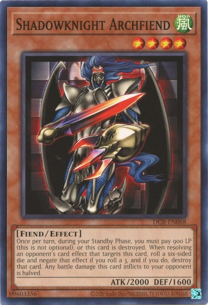 Shadowknight Archfiend - DCR-EN068 - Common Unlimited (25th Reprint)