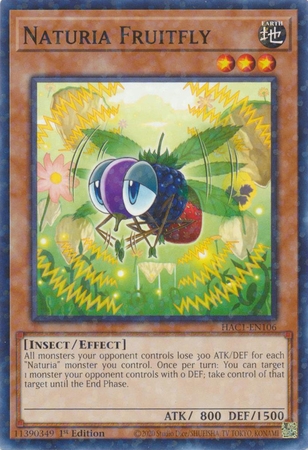 Naturia Fruitfly - HAC1-EN106 - Duel Terminal Common Parallel 1st Edition