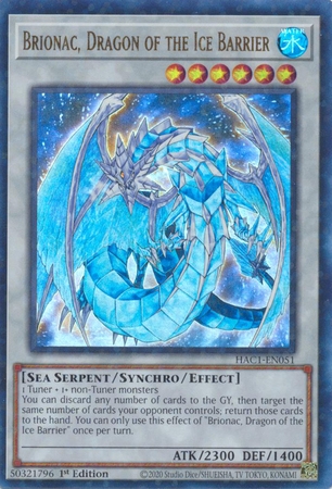 Brionac, Dragon of the Ice Barrier HAC1-EN051 Duel Terminal Ultra Parallel 1st Ed