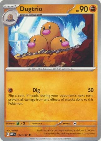 Dugtrio - 104/197 - Uncommon