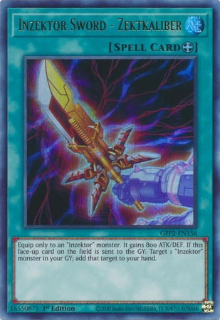 Inzektor Sword - Zektkaliber - GFP2-EN156 - Ultra Rare 1st Edition