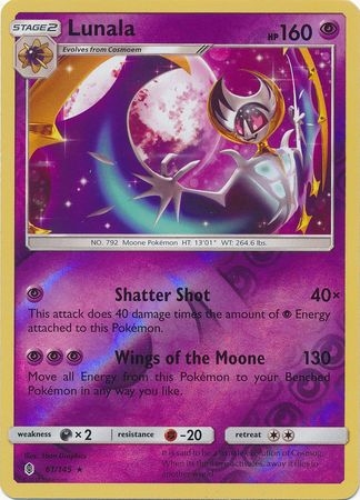 Lunala - 61/145 - Rare Reverse Holo
