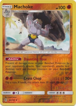 Machoke - 64/145 - Uncommon Reverse Holo