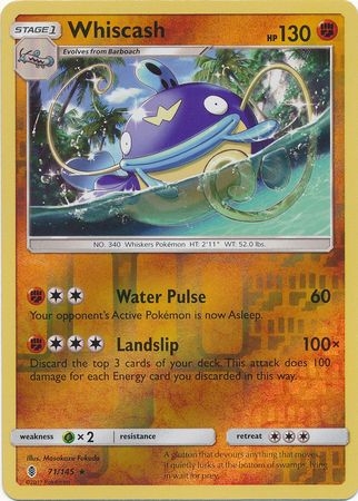 Whiscash - 71/145 - Rare Reverse Holo