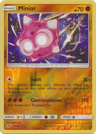 Minior - 77/145 - Holo Rare Reverse Holo