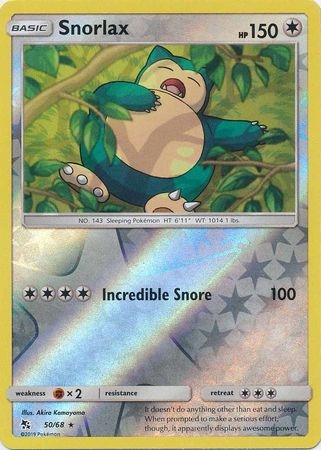 Snorlax - 50/68 - Rare Reverse Holo