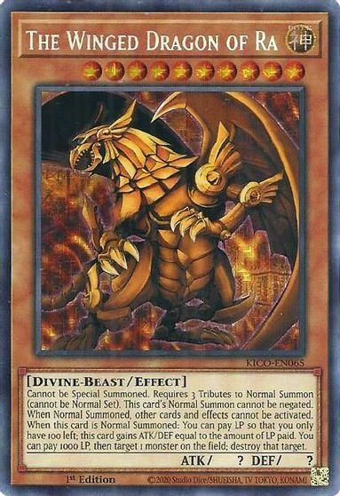 The Winged Dragon of Ra - KICO-EN065 - Pharaoh Secret Rare 1st Edition