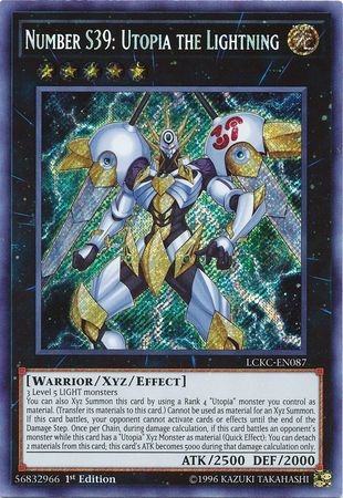 Number S39: Utopia the Lightning - LCKC-EN087 - Secret Rare 1st Edition