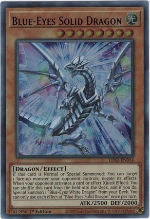 Blue-Eyes Solid Dragon (Purple) - LDS2-EN014 - Ultra Rare 1st Edition