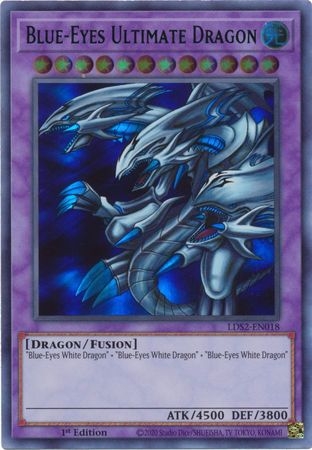 Blue-Eyes Ultimate Dragon (Green) - LDS2-EN018 - Ultra Rare 1st Edition