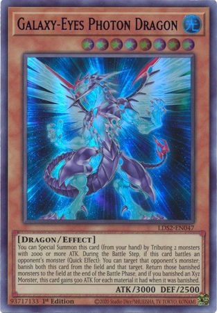 Galaxy-Eyes Photon Dragon (Blue) - LDS2-EN047 - Ultra Rare 1st Edition