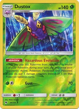 Dustox - 28/214 - Rare Reverse Holo