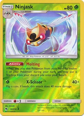 Ninjask - 30/214 - Uncommon Reverse Holo