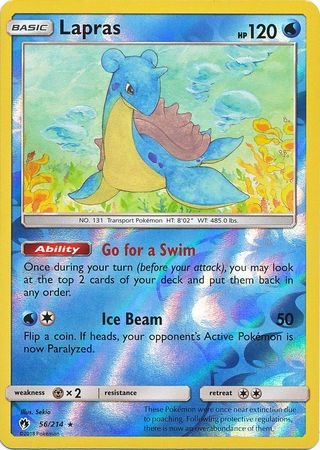Lapras - 56/214 - Rare Reverse Holo