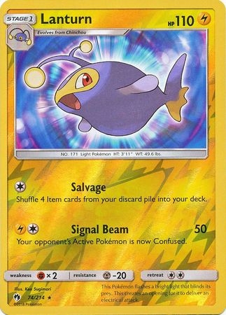 Lanturn - 74/214 - Rare Reverse Holo